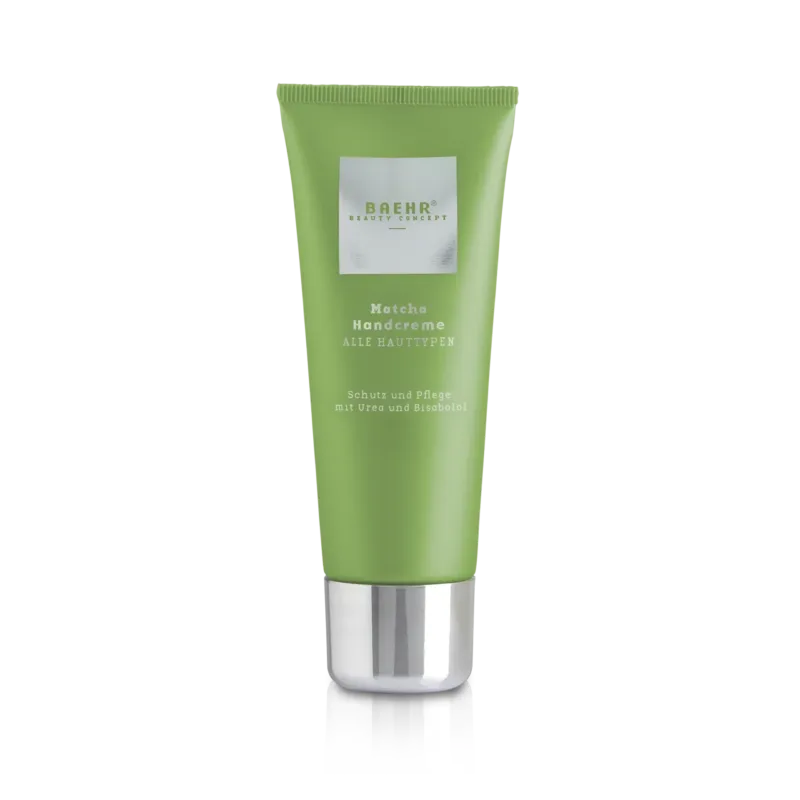BAEHR beauty concept Matcha-Handcreme – feuchtigkeitsspendend für trockene Hände, 75ml, Tube