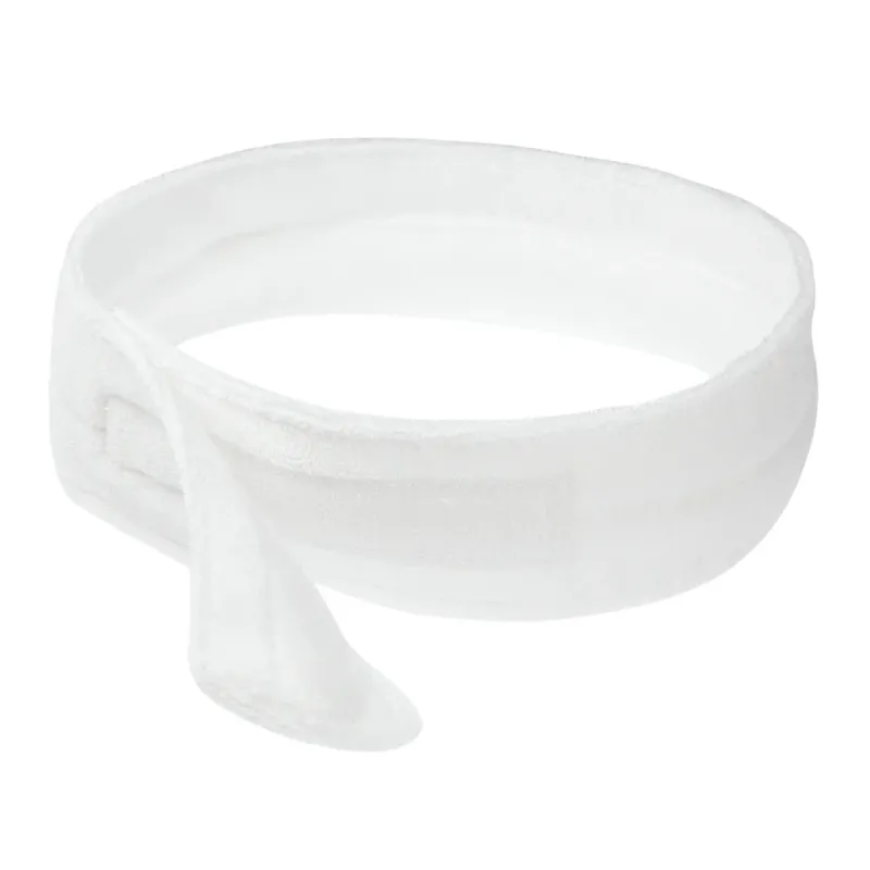 BAEHR Haarband Frottee mit Klettverschluss – weiss 4,5cm, 1stk