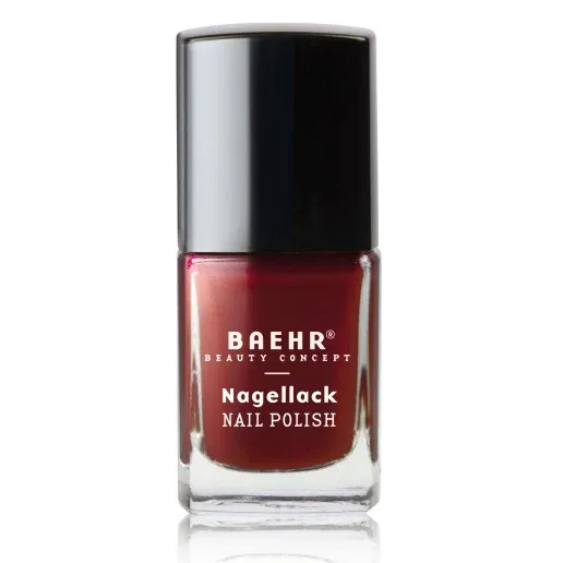 BAEHR Nagellack dark rubin, 11ml, Pinselflasche