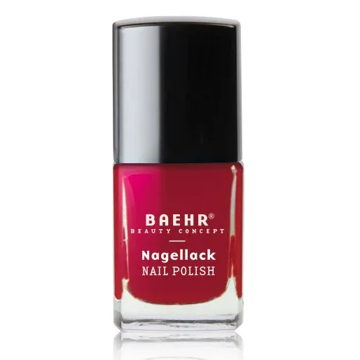 BAEHR Nagellack ferrara red – Leuchtendes Rot, 11ml, Pinselflasche