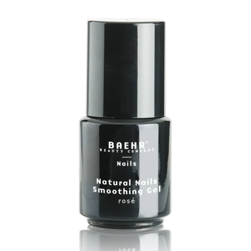 BAEHR Natural Nails Smoothing Gel rose – glättendes Aufbaugel, 10ml, Pinselflasche geschlossen