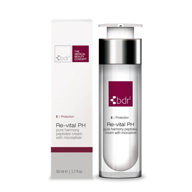 BDR MEDICAL BEAUTY Re-vital PH - pure harmony peptides cream with microsilver – 24h Pflege , 50ml, Pumpspender und Umkarton