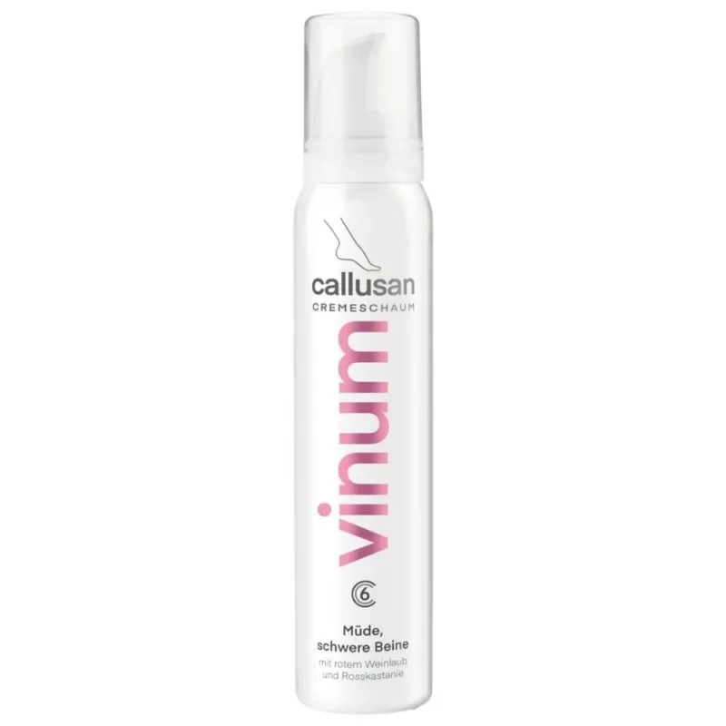 CALLUSAN Cremeschaum VINUM C6 – Belebende Pflege für die Beine, 125ml, Schaumspender
