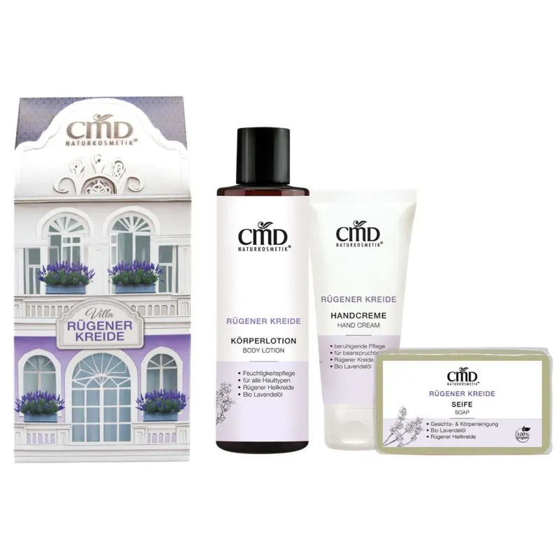 CMD NATURKOSMETIK Pflege-Set Villa Rügener Kreide – Handcreme, Lotion & Seife Naturpflege, -, Umkarton und Einzelprodukte