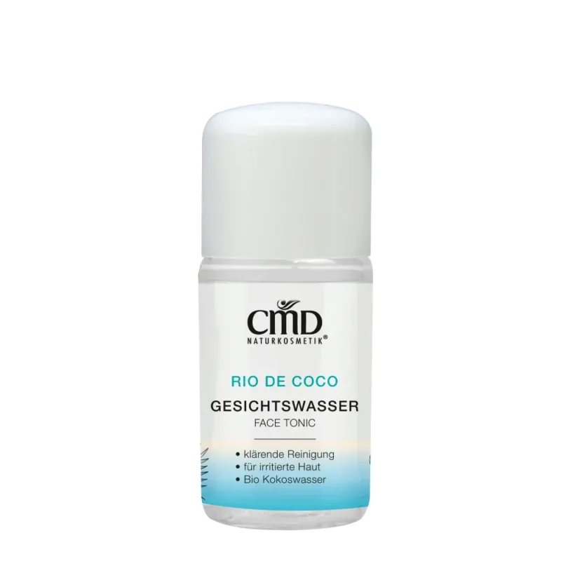 CMD NATURKOSMETIK Rio de Coco Gesichtswasser – Vor allem für trockene, gestresste und irritierte Haut, bildet das Gesichtswasser die ideale Ergänzung in der Gesichtspflegeroutine., 30ml