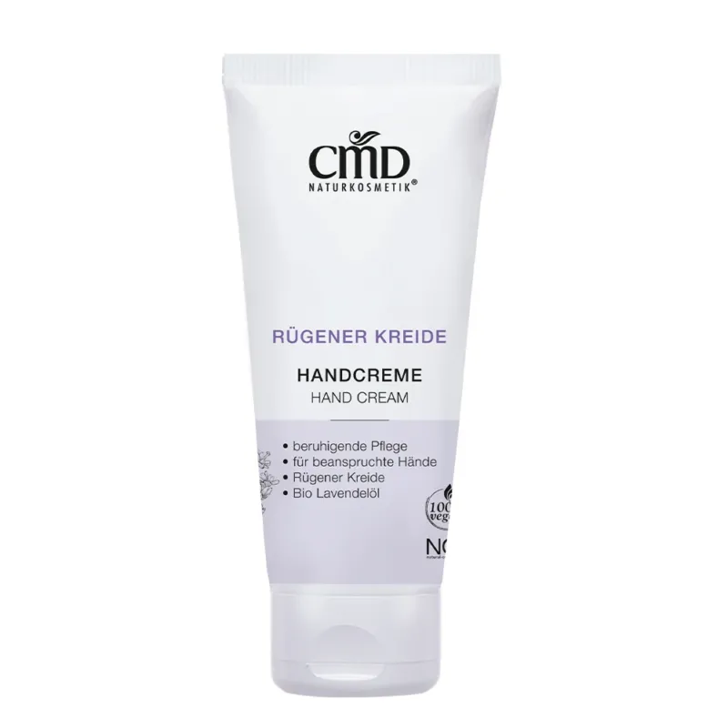 CMD NATURKOSMETIK Rügener Kreide Handcreme – Die enthaltene Bio Sheabutter schützt die Hände vor äußeren Umwelteinflüssen und verhindert das Austrocknen der Haut., 100ml