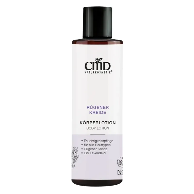 CMD NATURKOSMETIK Rügener Kreide Körperlotion – Diese intensiv pflegende CMD Rügener Kreide Körperlotion verwöhnt Deine Haut mit Original Rügener Heilkreide, wertvollen Ölen und Mineralien., 200ml