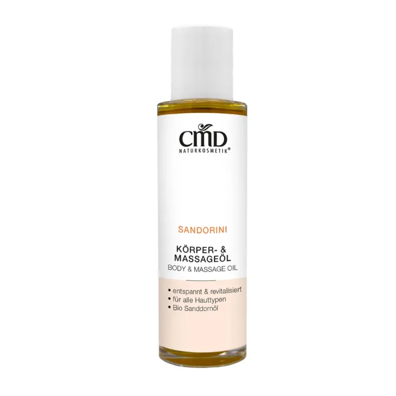CMD NATURKOSMETIK Sandorini Körper- & Massageöl – Regenerierendes Körperöl, 100ml, Flasche