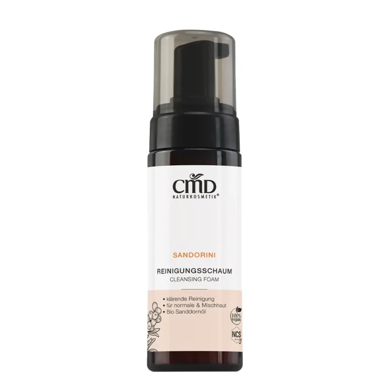 CMD NATURKOSMETIK Sandorini Reinigungsschaum – für normale und Mischhaut geeignet., 150ml, Schaumspender
