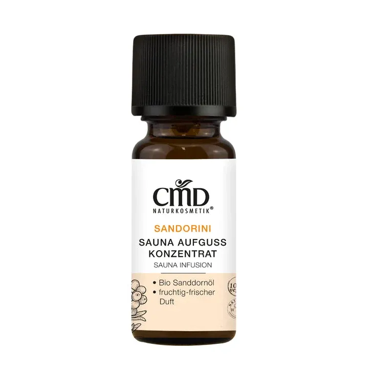 CMD NATURKOSMETIK Sandorini Sauna Aufguss Konzentrat – für eine wohlige Stimmung, Entspannung und innere Ruhe, 10ml