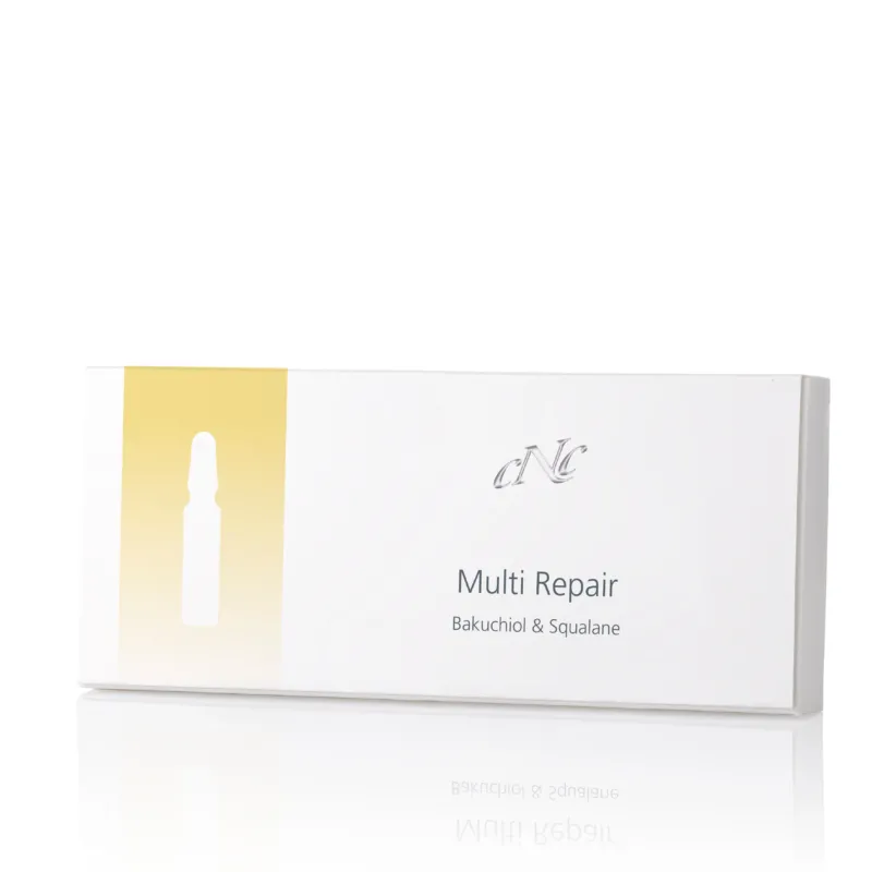 CNC Multi Repair Bakuchiol & Squalane – Stimuliert die natürliche Kollagenproduktion der Haut und hilft, UV-bedingte Hautschäden sowie Hyperpigmentierungen zu mildern., 10x2ml, 10er Packung