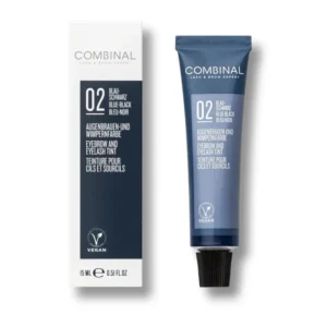 COMBINAL Augenbrauen- und Wimpernfarbe #2 blau-schwarz – durch die cremige Konsistenz optimal verträglich und einfach und sicher aufzutragen., 15ml