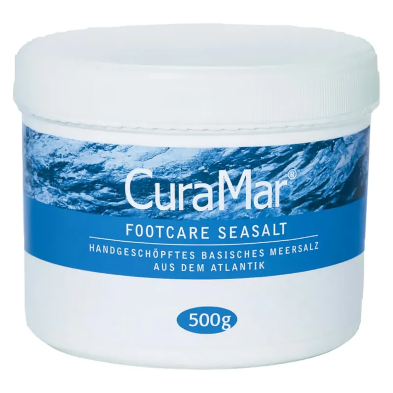 CURAMAR Footcare Seasalt Dose – Basisches Meersalz-Fußpflegebad, 500g