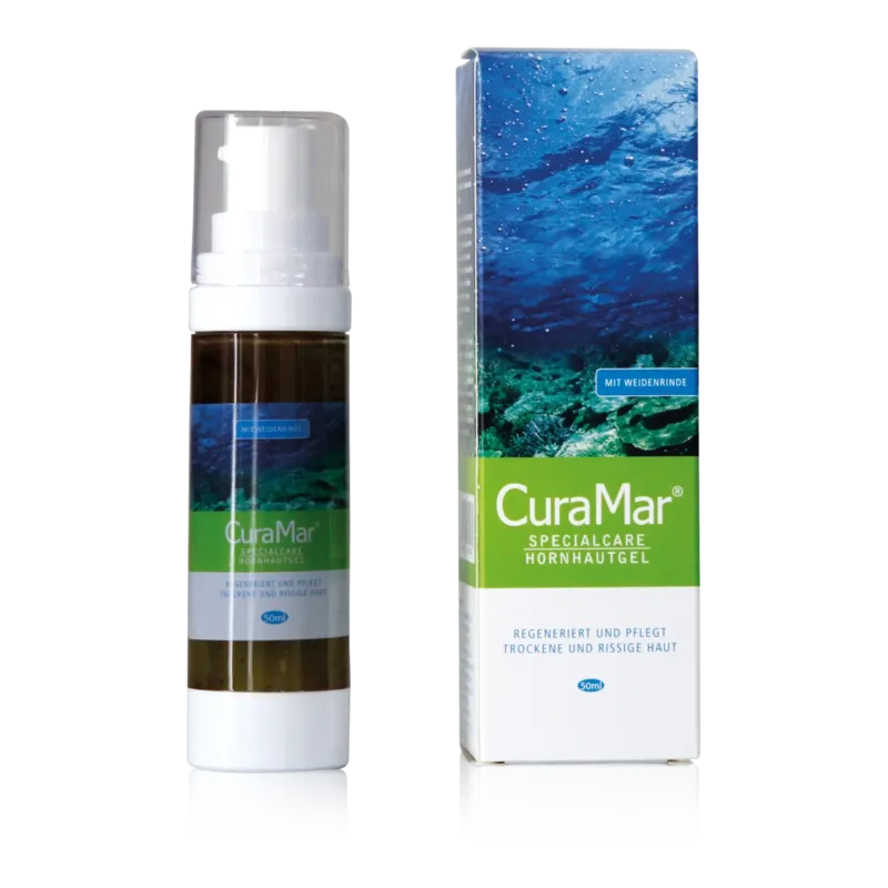 CURAMAR SpecialCare Hornhautgel – Pflegendes Gel mit Urea & Weidenrinde, 50ml, Pumpspender und Umkarton