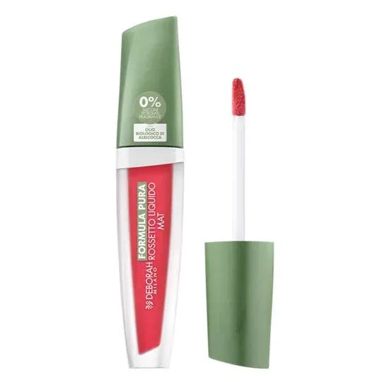 DEBORAH MILANO Formula Pura Liquid Mat Lipstick geranium – Seine pigmentreiche und dabei extrem leichte Textur haftet perfekt auf den Lippen, ohne zu verschmieren, und verleiht den Lippen eine extreme Weichheit sowie volle, intensive Farbe, 1St.