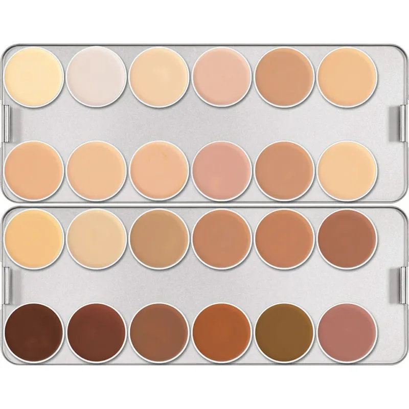 DERMACOLOR Dermacolor Camouflage Creme Palette 24 Farben - Show – Mischbar, wasserfest fixierbar & hautfreundlich, 80g