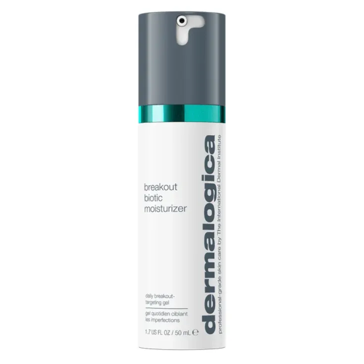 DERMALOGICA Active Clearing Breakout Biotic Moisturizer – Die innovative Gel-Formel kombiniert 0,5 % Salicylsäure mit einem präbiotischen Wirkstoffkomplex, um Pickel zu bekämpfen, die Hautbalance zu stärken und für ein sichtbar verfeinertes Hautbild zu sorgen, 50ml