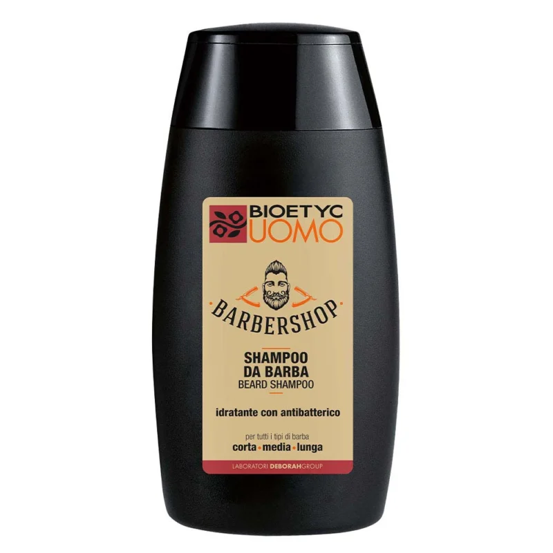 DERMOLAB UOMO beard shampoo – speziell für Bärte entwickeltes antibakterielles Bart-Shampoo. Reinigt den Bart gründlich und macht ihn geschmeidig sowie leicht kämmbar, während es die Haut mit Feuchtigkeit versorgt., 120ml