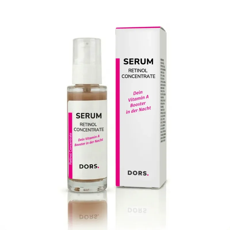 DORS SERUM Retinol Concentrate – Nachtserum für glatte Haut, 30ml, Pumpspender und Umkarton