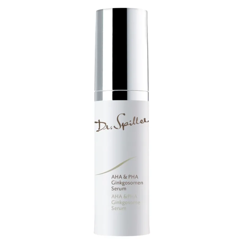 DR SPILLER AHA & PHA Ginkgosomen Serum – sanfte Hautverfeinerung, 30ml, Pumpspender