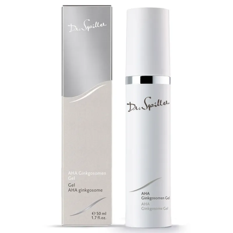 DR SPILLER AHA Ginkgosomen Gel – Spender und Umverpackung, 50ml