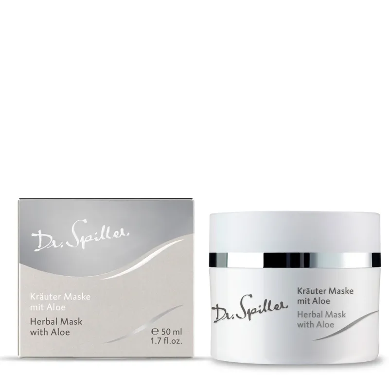 DR SPILLER Kräuter Maske mit Aloe Tiegel und Umverpackung , 50 ml