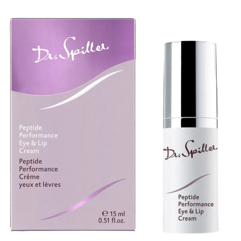 DR SPILLER Peptide Performance Eye & Lip Cream – Umverpackung und Spender, 15ml