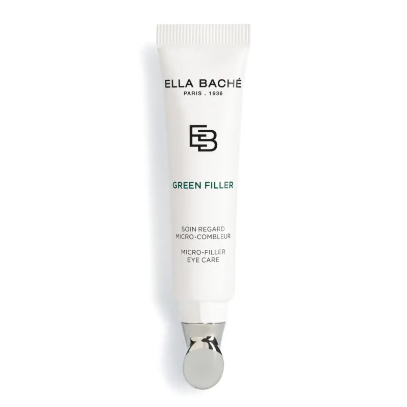 ELLA BACHE GREEN FILLER - Micro-Filler Eye Care – Glättende Augenpflege, 15ml, Tube mit Applikator offen