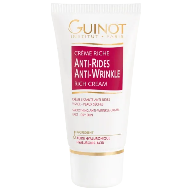 GUINOT Crème Riche Anti-Rides – Anti-Falten-Pflege für trockene Haut, 50ml, Tube