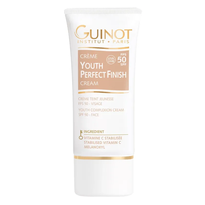 GUINOT Crème Youth Perfect Finish LSF50 – Getönte Tagespflege mit hohem UV-Schutz, 30ml, Tube