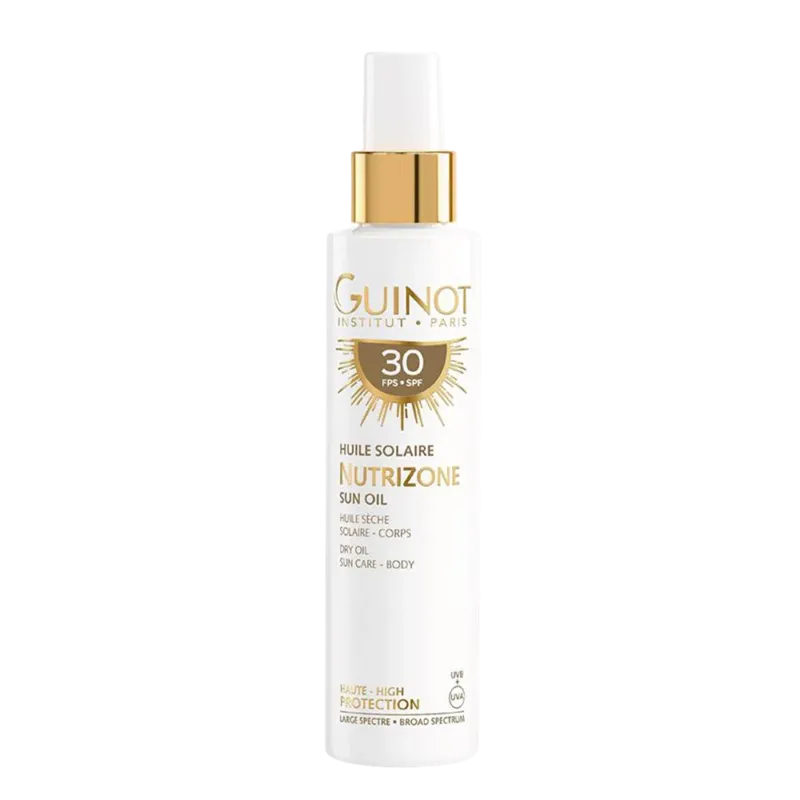 GUINOT Huile Solaire Nutrizone SPF 30 – Trockenöl Sonnenschutz, 150ml, Sprühflasche