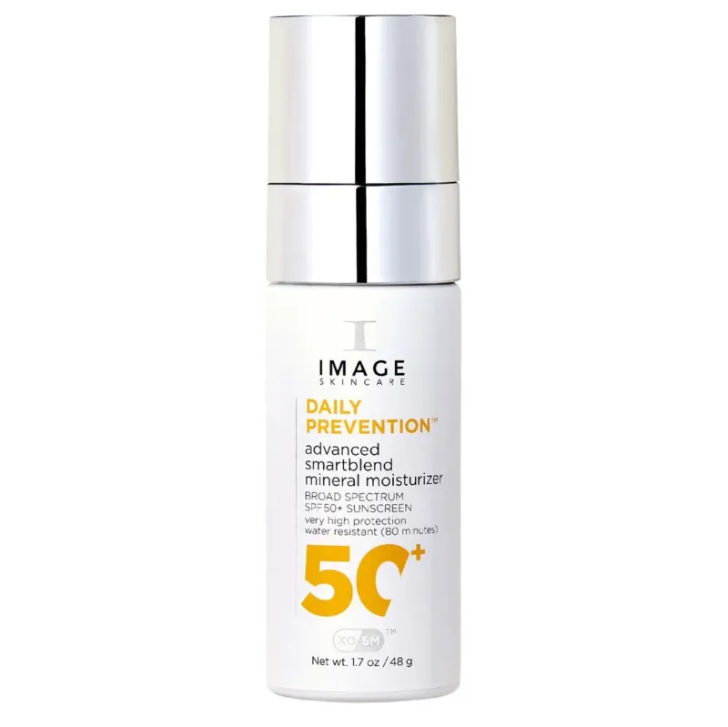 IMAGE SKINCARE DAILY PREVENTION advanced smartblend mineral moisturizer SPF 50+ – Anti-Aging Sonnenschutz, 48g, Pumpspender