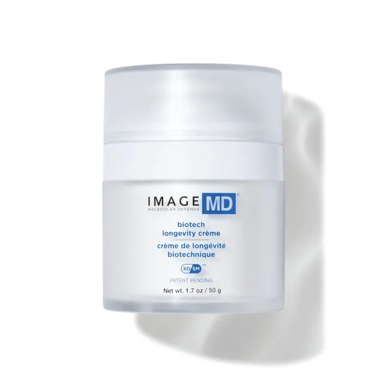 IMAGE SKINCARE MD biotech longevity crème – Anti-Aging Pflege für empfindliche Haut, 50ml, Tiegel