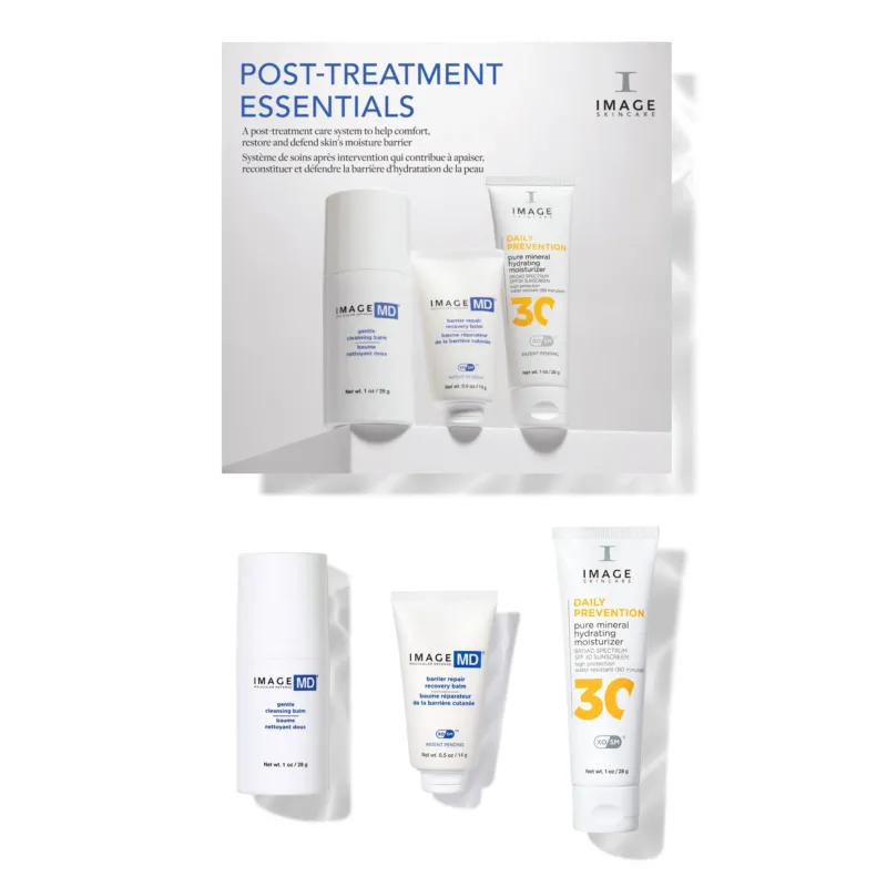 IMAGE SKINCARE MD post-treatment essentials travel kit – für sensible Haut, -, Umkarton und Produkte