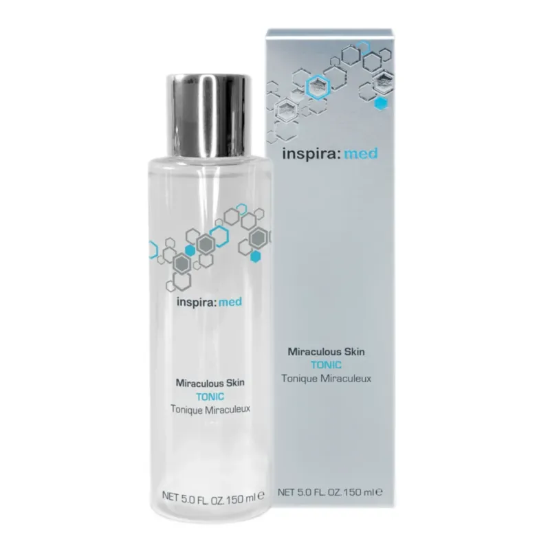 INSPIRA:COSMETICS inspira: med Miraculous Skin Tonic – Klärendes BHA-Tonikum, 150ml, Pumpspender und Umkarton