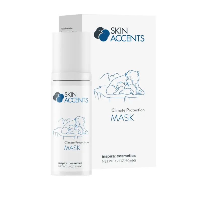 INSPIRA:COSMETICS Skin Accents Climate Protection Mask – Schützende Intensivpflege mit Lifting-Effekt, 50ml, Pumpspender und Umkarton