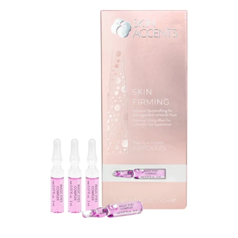 INSPIRA:COSMETICS Skin Accents Magic Eyes Complex – erfrischende Pflege für die Augenpartie, 7x2ml, Ampullen und Umkarton