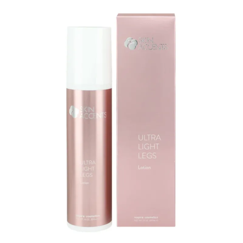 INSPIRA:COSMETICS Skin Accents Ultralight Legs Lotion – kühlende Pflege für müde Beine, 200ml, Pumpspender und Umkarton