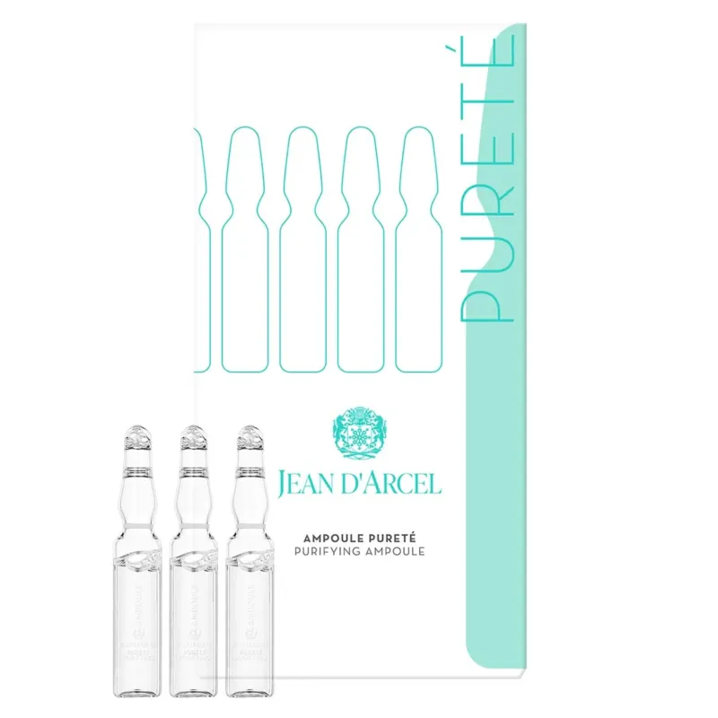 JEAN D'ARCEL ampoule pureté | purifiying ampoule – Klärende Ampulle gegen Unreinheiten, 5x2ml, Umkarton und Ampullen