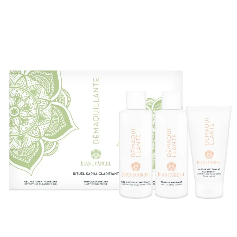 JEAN D'ARCEL DÉMAQUILLANTE rituel Kapha – clarifiant Reinigungs-Set, 3x100ml, Einzelprodukte und Umkarton