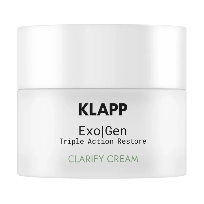 KLAPP Exo|Gen Triple Action Restore Clarify Cream – für unreine Haut, 50ml, Tiegel