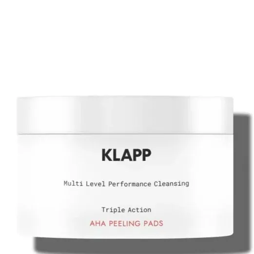 KLAPP Triple Action AHA Peeling Pads – Reinigungspads, 40Stk, Tiegel