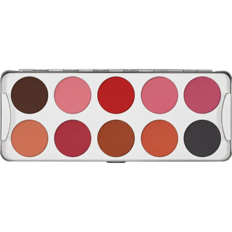 KRYOLAN Blusher Palette 10 Farben – hochpigmentierten Rougefarben, 25g