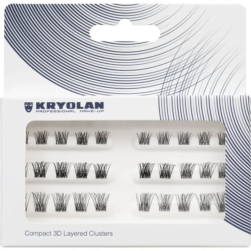 KRYOLAN Compact 3D Layered Clusters – Definierte 3D-Wimpern, -, Umkarton