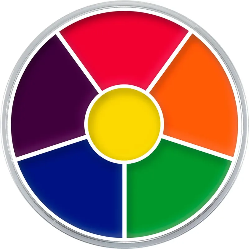 KRYOLAN Cream Color Circle UV-Dayglow – 6 UV-Fettfarben, 30g