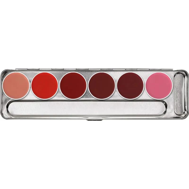 KRYOLAN Lip Rouge Palette 6 Farben Variante classic – Matte Lippenfarben , 24g, offen