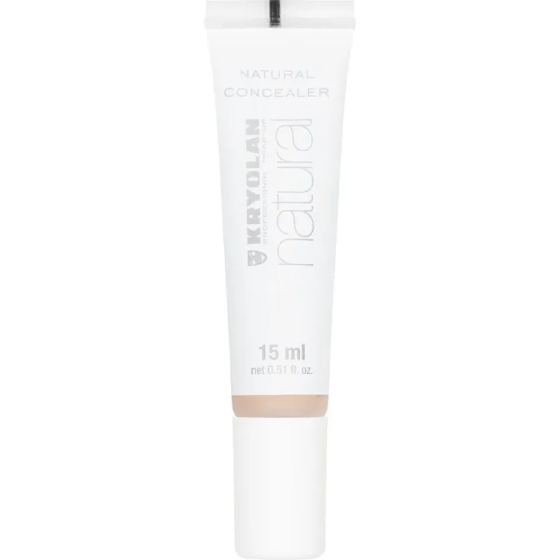 KRYOLAN Natural Concealer – flüssiger Concealer mit Hyaluron, 15ml, Tube