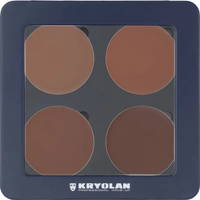 KRYOLAN Sculpt & Glow Palette 4 Farben sculpt – cremiges Kontur- & Bronzing-Make-up, 12g, Palette geschlossen