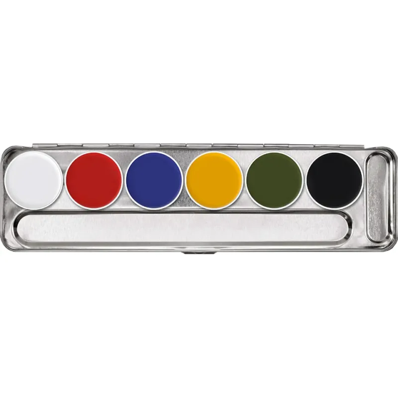KRYOLAN Supracolor Palette 6 Farben – Fettschminke mit hoher Deckkraft, 1stk, Variante A
