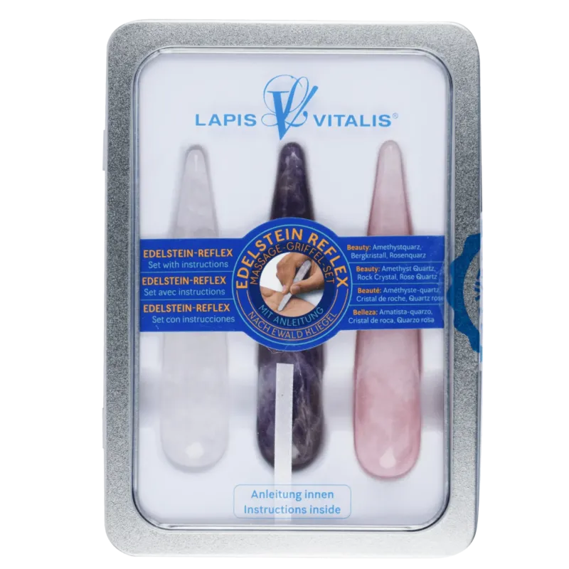 LAPIS VITALIS “Beauty” Massagegriffel-Set – Edelstein-Wellness-Tools, 1stk